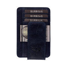 Zoozie Bags Cartera para Hombre Piel Auténtica Azul Oscuro Pisa